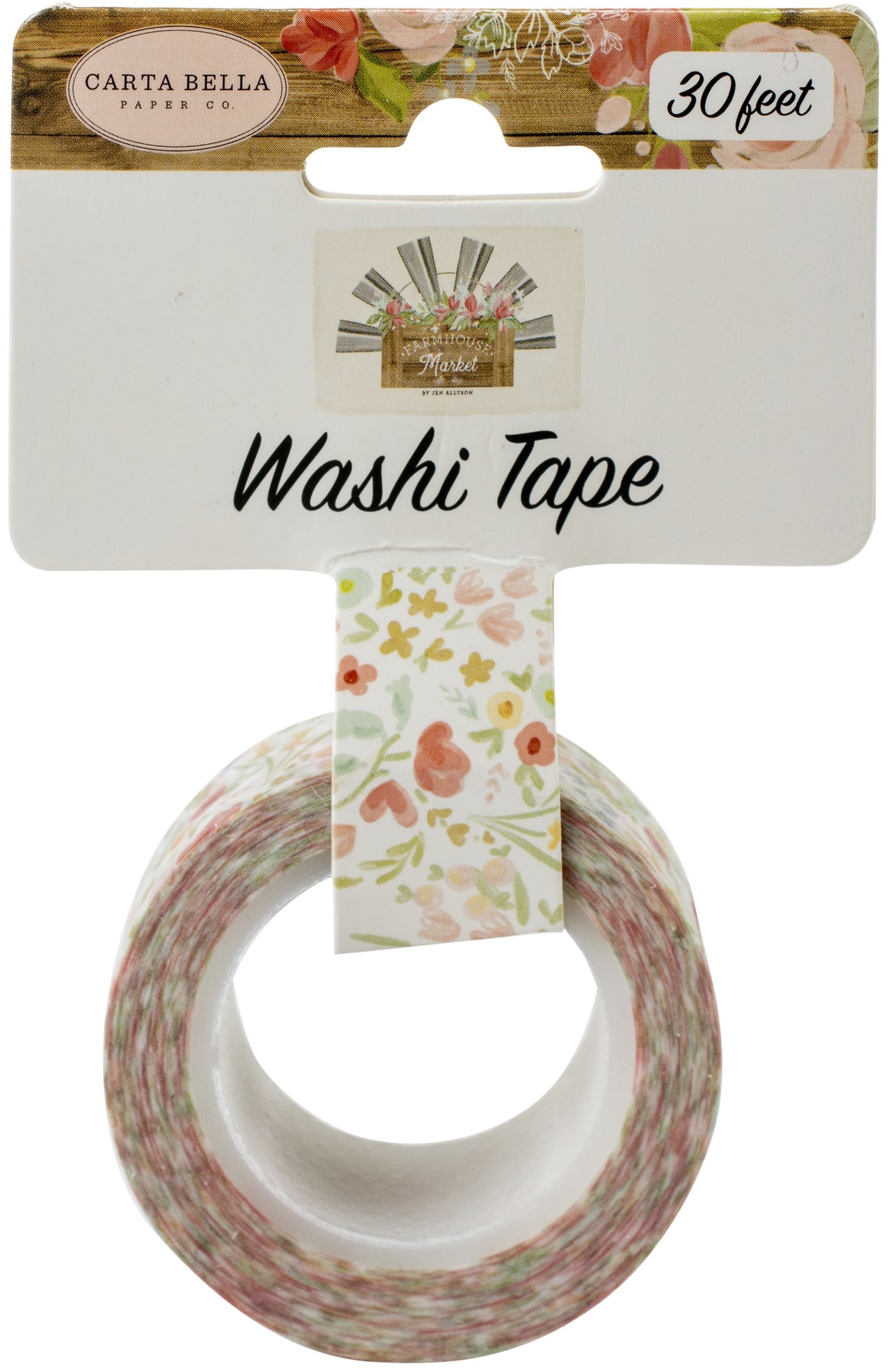 Echo Park Paper Carta Bella Farmhouse Market Washi Tape 30' - Sweet Blooms