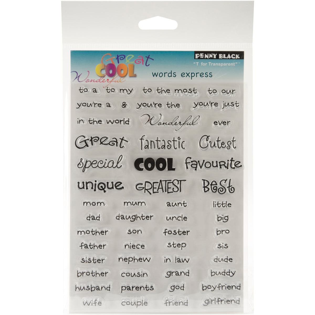 Penny Black Clear Stamps - Words Express