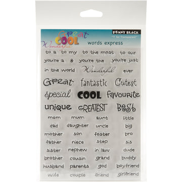 Penny Black Clear Stamps - Words Express
