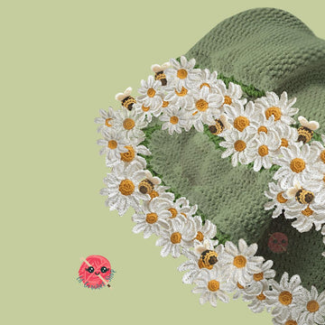 Daisies and Bees Bouquet Blanket