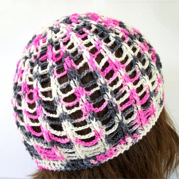 Spiderweb Skullcap Lace Beanie In Fingering Weight