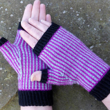 Pinstriped Mitts