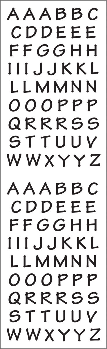 Mrs. Grossman's Stickers - Black Alphabitsy