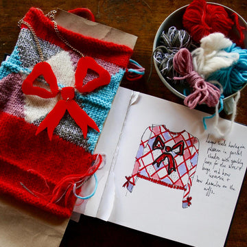 Harlequin Bow Sweater