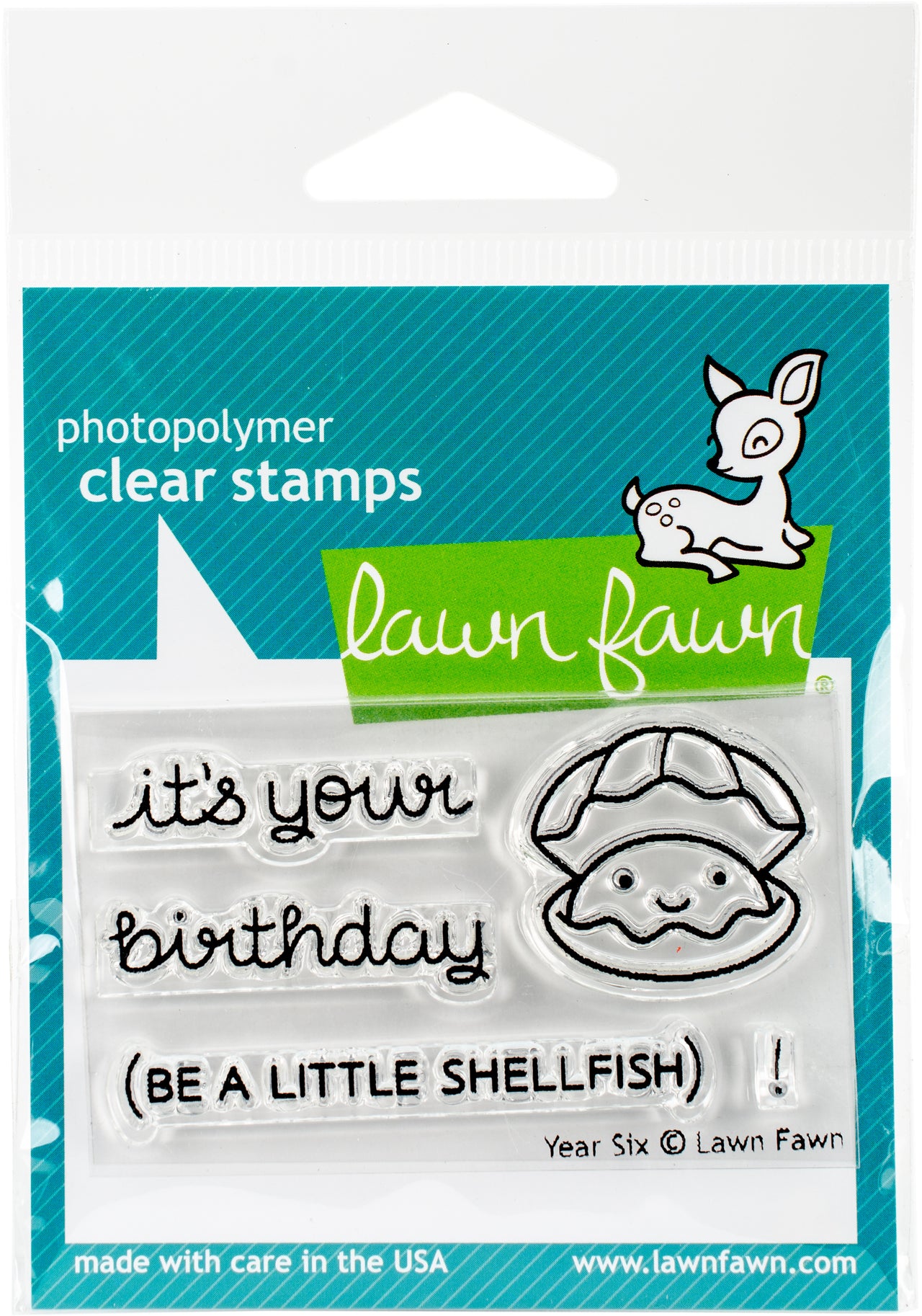 Lawn Fawn Clear Stamps 3"X2" - Year Six