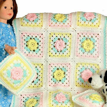 "Annabelle's Rose  Blankie & Pillow Set"