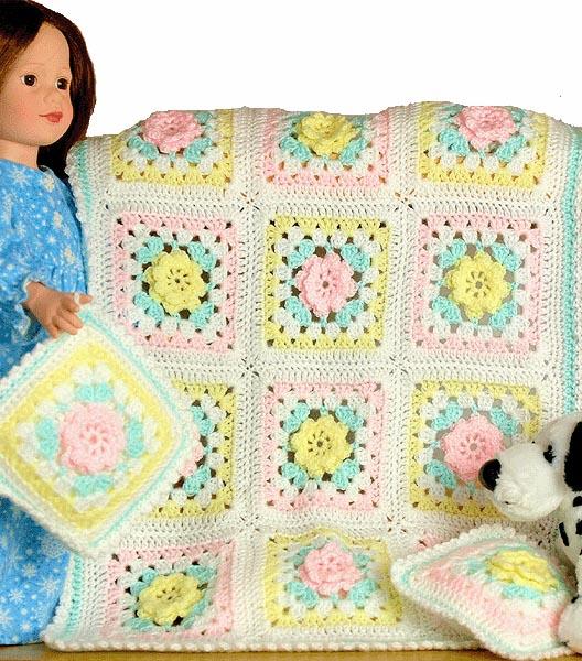 "Annabelle's Rose  Blankie & Pillow Set"