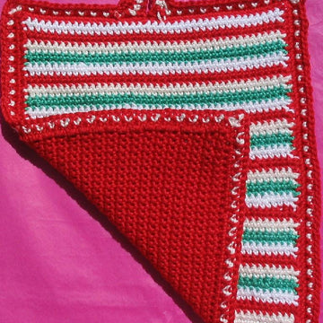 Stripes and spots potholder