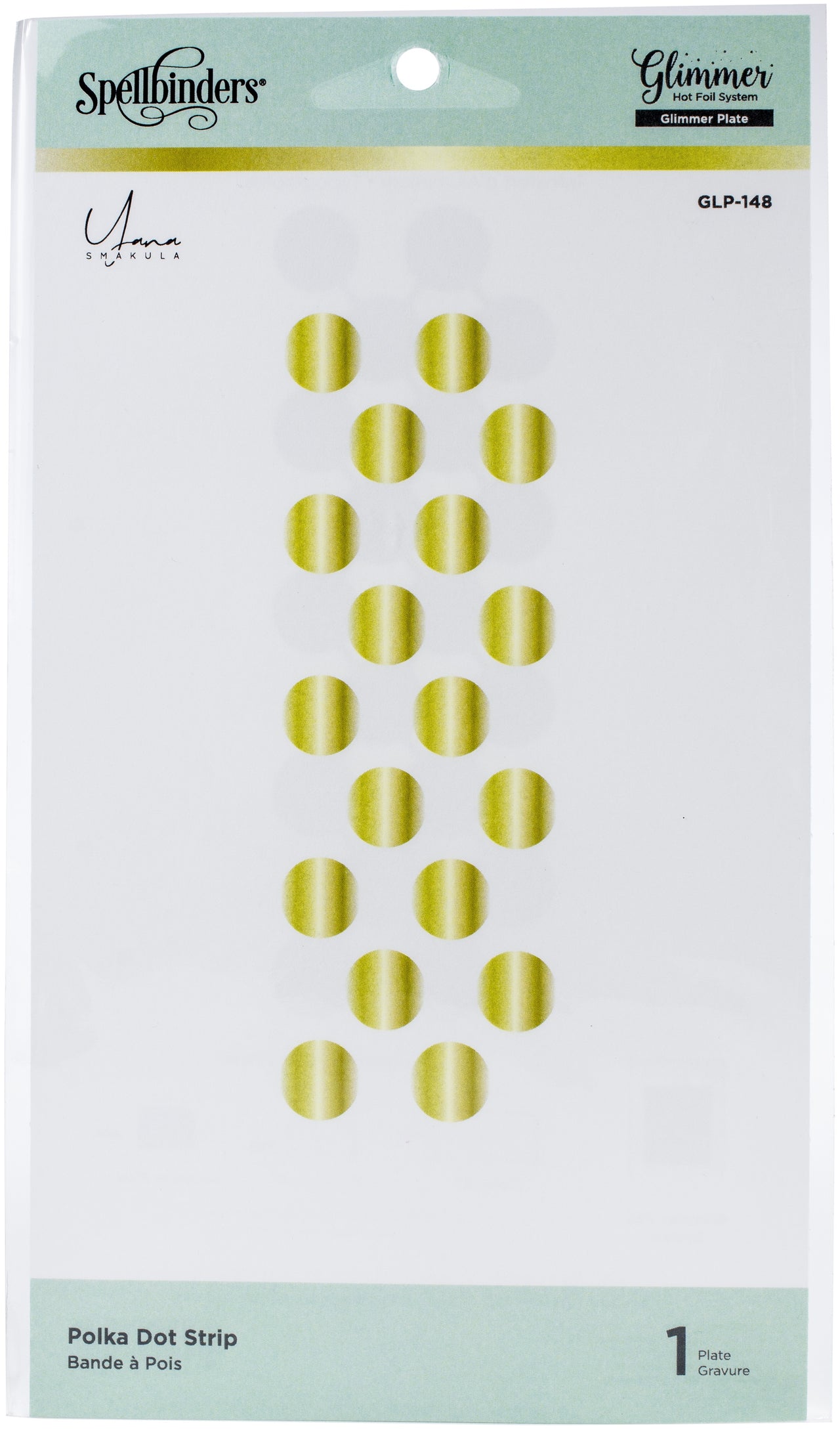Spellbinders Glimmer Hot Foil Plates By Yana Smakula - Polka Dot Strip