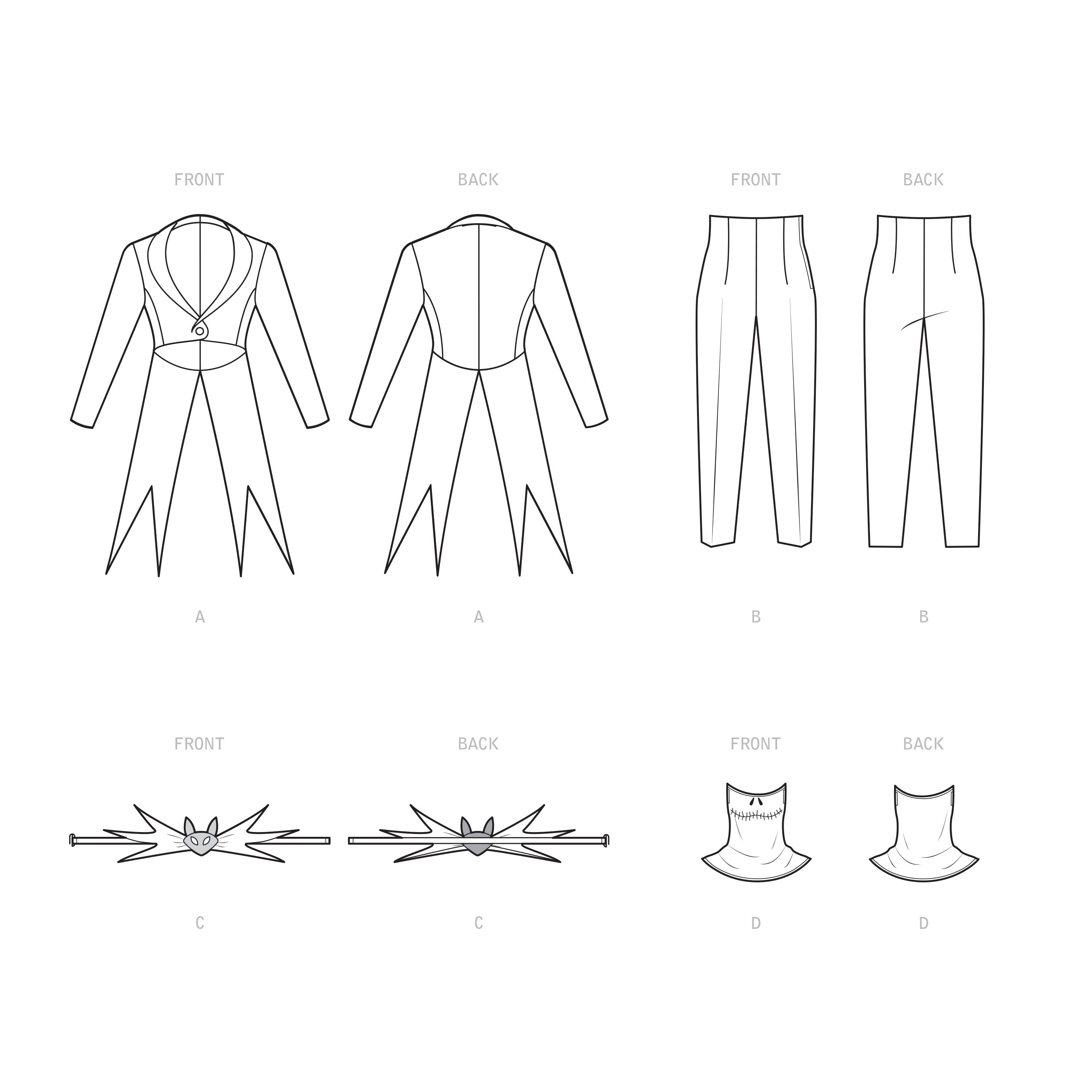 Simplicity Men's Costume and Knit Face Mask S9343 - Sewing Pattern