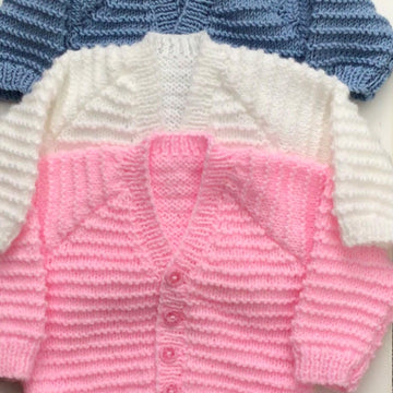 Garter stitch Pattern baby cardigan