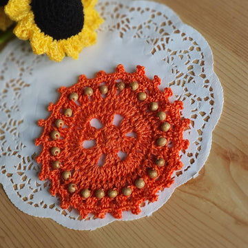 Beaded fall coaster
