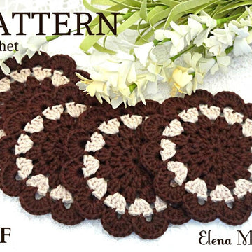Pattern Crochet Placemat Coaster by Elena Mitchell