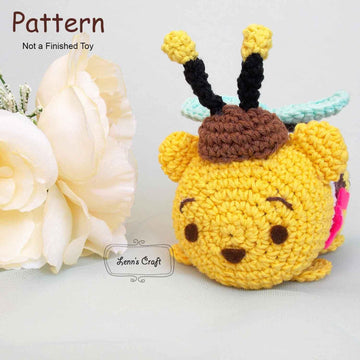 Tsum tsum Pooh honey bee amigurumi crochet pattern