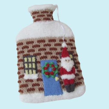 Christmas House Hot Water Bottle Cover