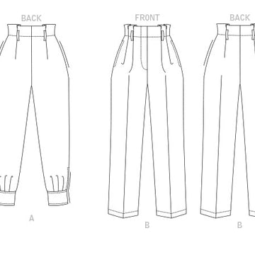 Vogue Misses' and Misses' Petite Pants and Tie Belt V1873 - Sewing Pattern