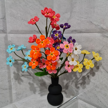 Crochet Forget me not flowers