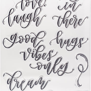 Ranger Letter It Clear Stamp Set 4"X6" - Encouragement