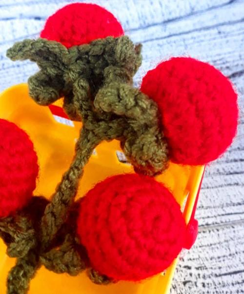 Crochet Cherry Tomato Plant Pattern: Montessori Baby Toy (PDF Pattern)