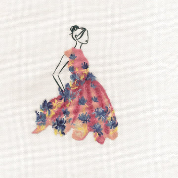 DMC Party Pink (includes Étoile) Cross Stitch Kit - 14cm x 19cm
