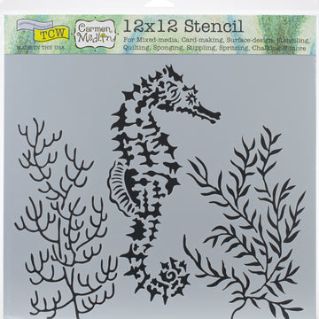 The Crafter's Workshop Crafter's Workshop Template 12"X12" - Seahorse