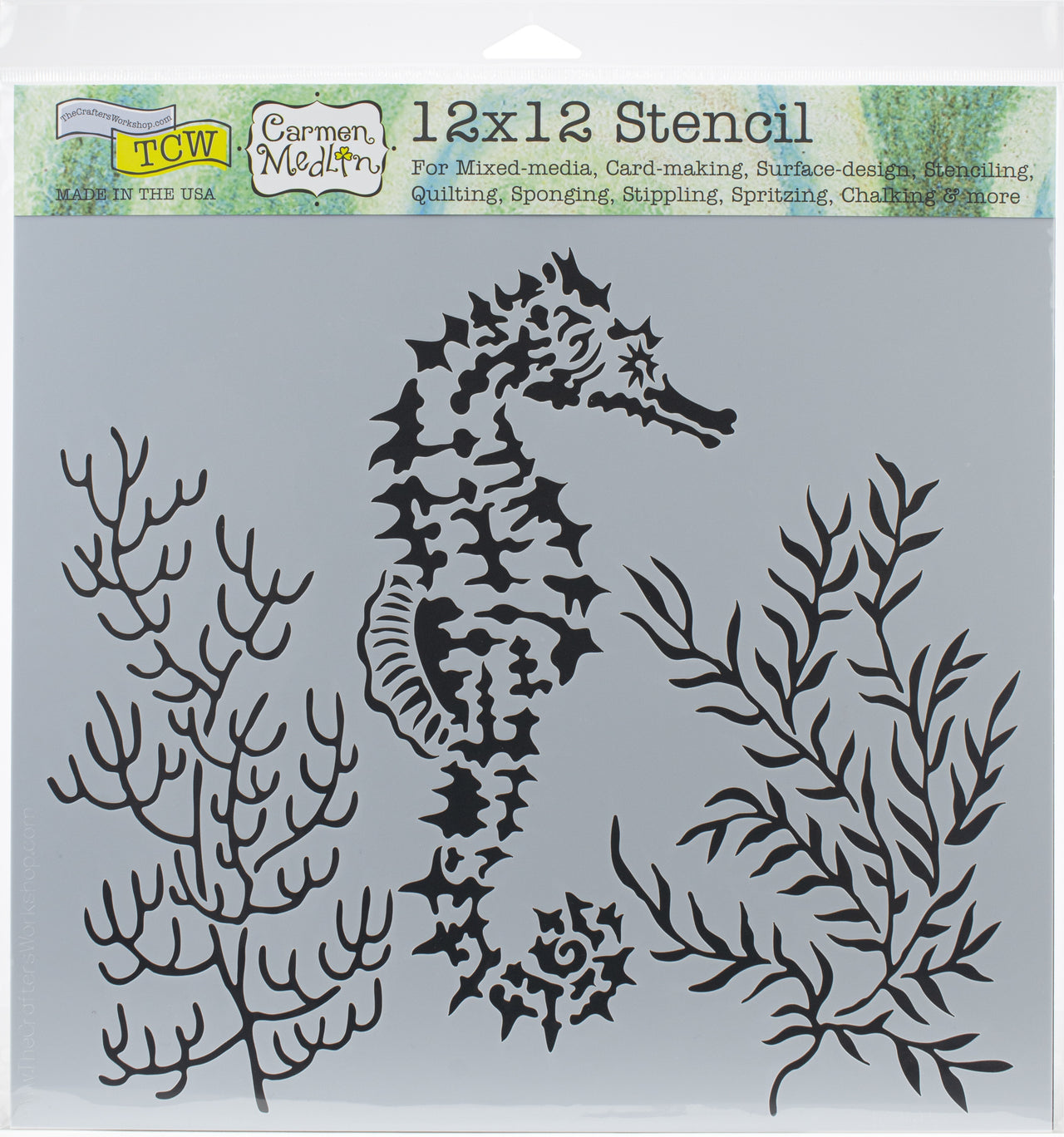 The Crafter's Workshop Crafter's Workshop Template 12"X12" - Seahorse