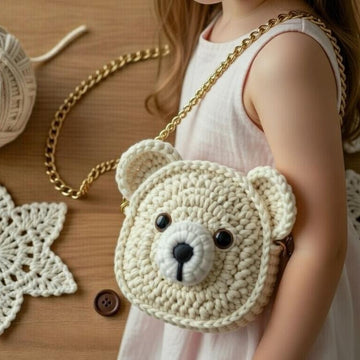Crochet Bear Bag Pattern PDF + Video Tutorial | Cute Animal Bag