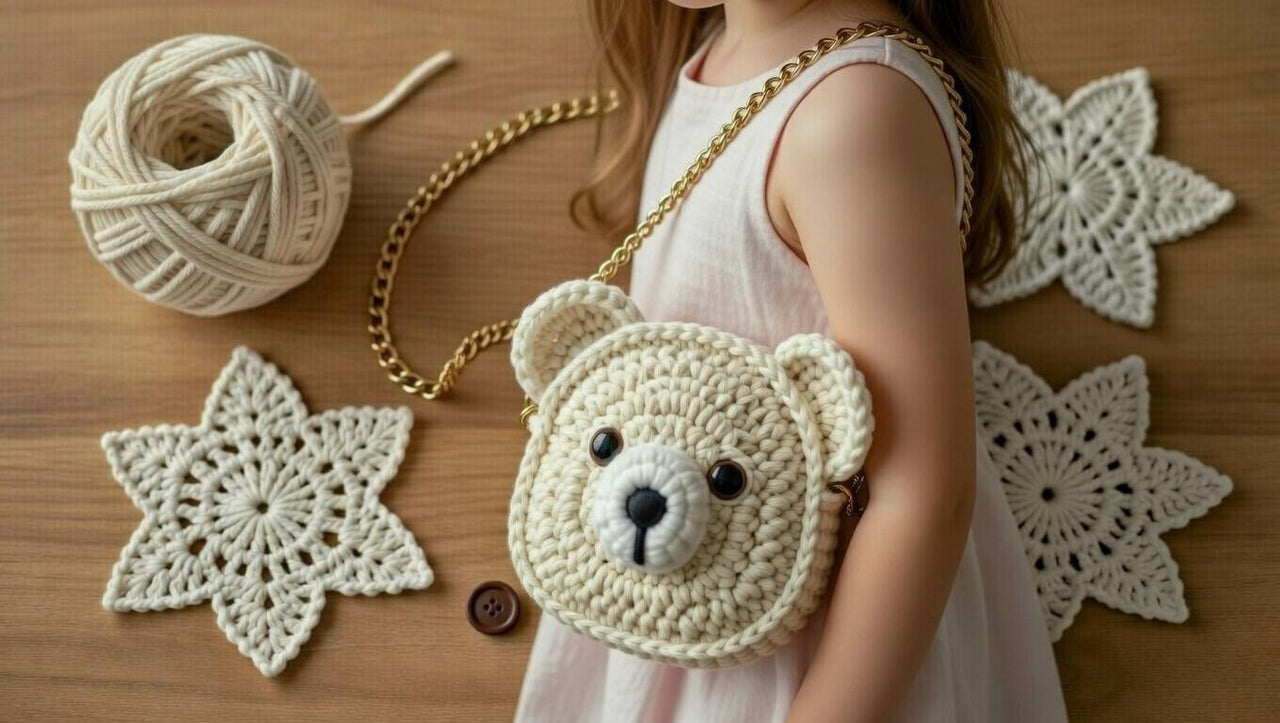 Crochet Bear Bag Pattern PDF + Video Tutorial | Cute Animal Bag