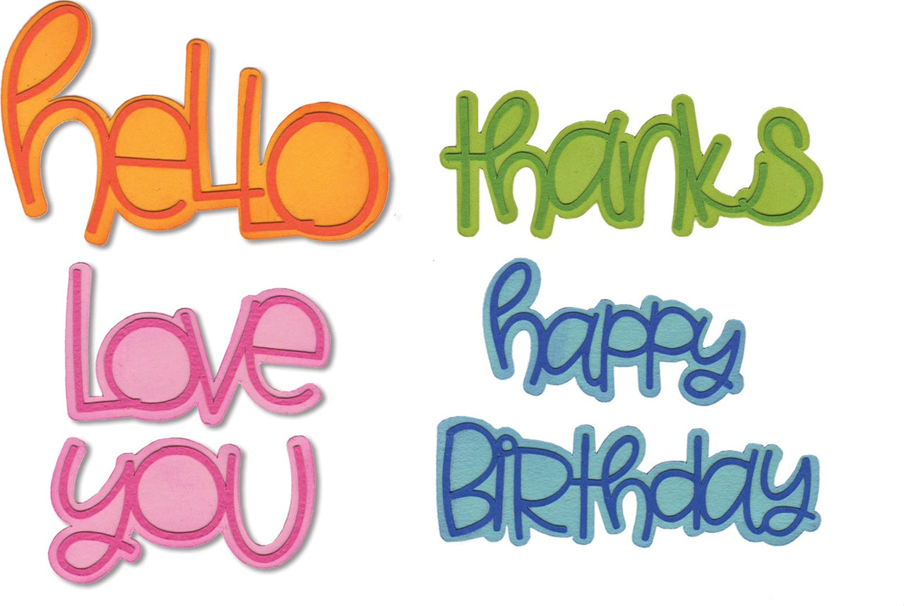 Sizzix Thinlits Dies By Stephanie Barnard 12/Pkg - Everyday Sentiments