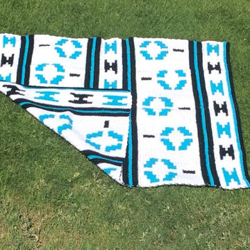 Bead Design Afghan Crochet Pattern (Native American Indian Navajo Origin)