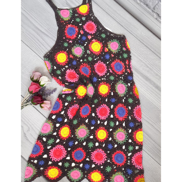 Rainbow medalions tank dress.