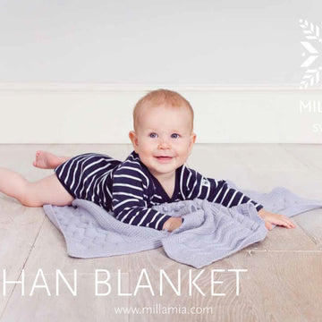 "Johan Baby Blanket" - Free Afghan Knitting Pattern in MillaMia Naturally Soft Merino