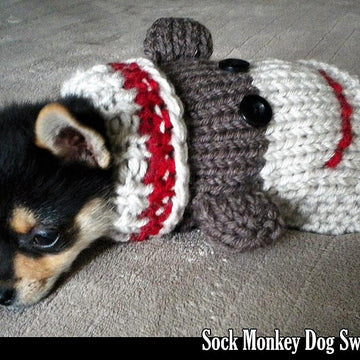 Sock Monkey Dog Sweater