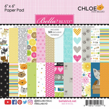 Doodlebug Bella Blvd Double-Sided Paper Pad 6"X6" 24/Pkg - Chloe, 12 Designs/2 Each
