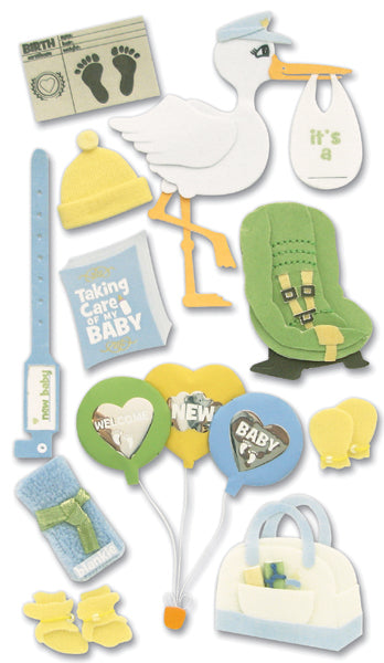 Jolee's Le Grande Dimensional Stickers - Baby - Bringing Baby Home