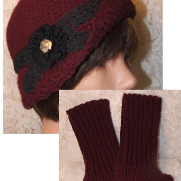 Crush Hat and Fingeless Mittens Set