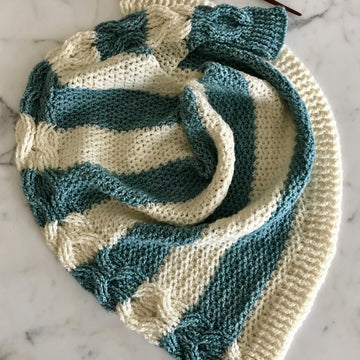 Striped and Cabled Scarf
