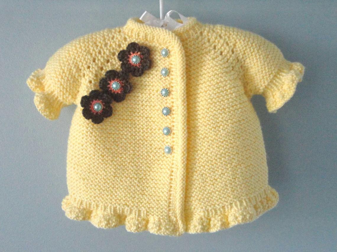 Knitting PATTERN Baby Girl Cardigan Natalie