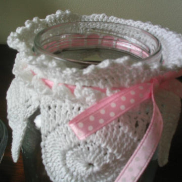 Pink bow pot collar