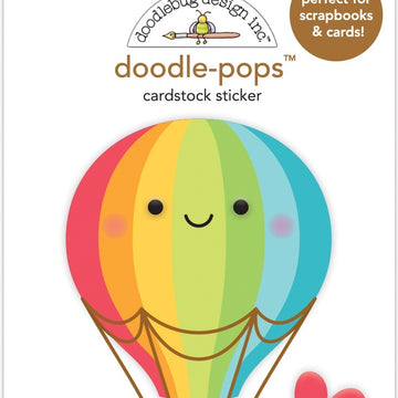 Doodlebug Doodle-Pops 3D Stickers - Up, Up & Away, I Heart Travel