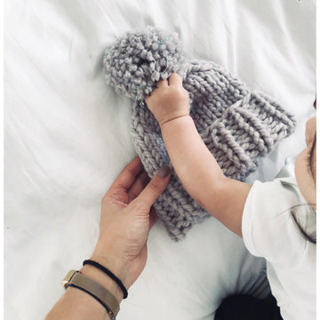 Tinsel Pompom Beanie