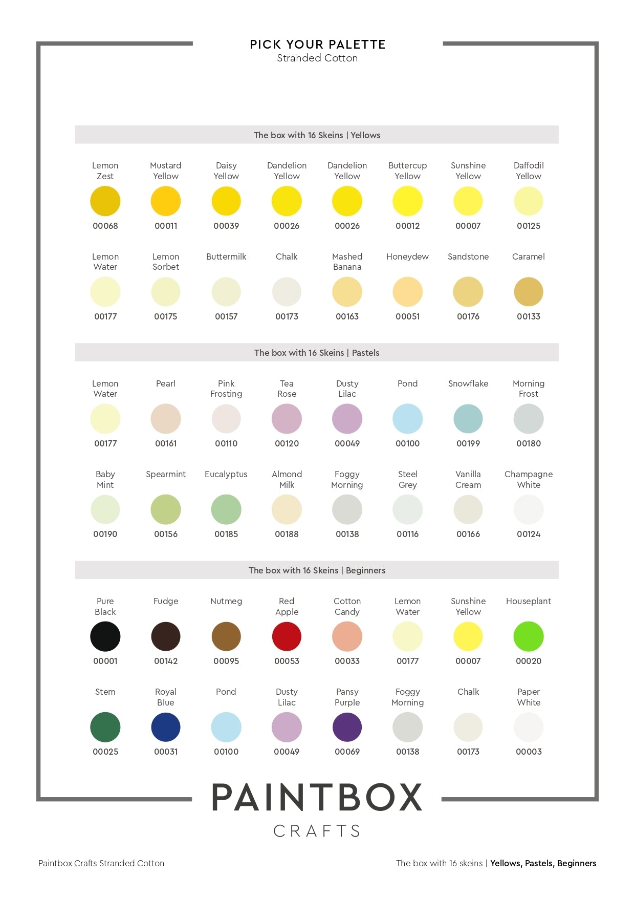 Paintbox Crafts Stranded Cotton 16 Skein Colour Pack - Browns