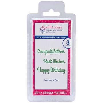 Spellbinders Shapeabilities Die D-Lites - Sentiments 1