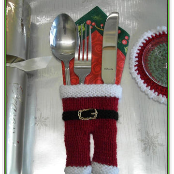 Santa Trousers Cutlery Holder