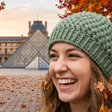 Bobbles Slouchy Beanie Crochet Hat Pattern