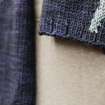 Slice Two-Colour Intarsia Scarf in SweetGeorgia Trinity Worsted - Downloadable PDF