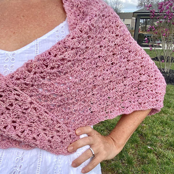 Pink Daisies Shawl
