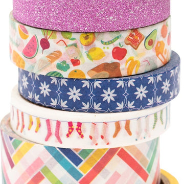 American Crafts Damask Love Write At Home Washi Tape 8/Pkg - 611595