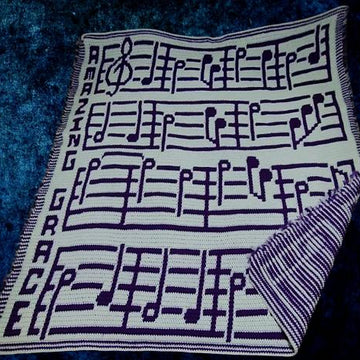 Amazing Grace Music Blanket Pattern
