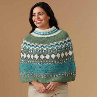 #1324 Capella - Cape and Poncho Knitting Pattern for Women in Valley Yarns Hardwick by Valley Yarns